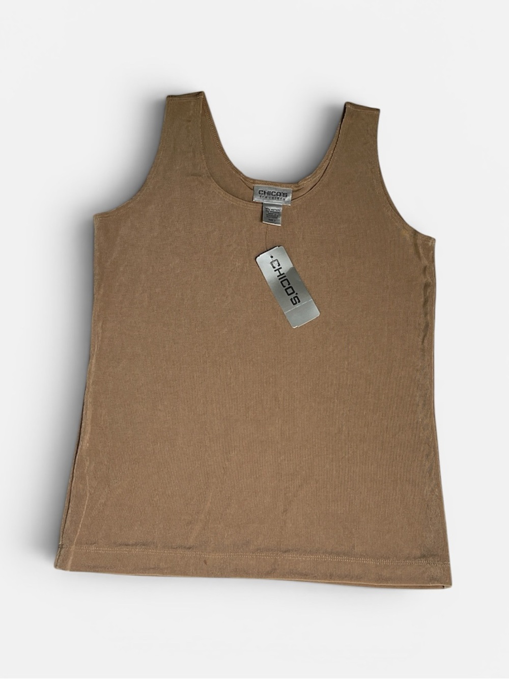 Chico’s Travelers Slinky Contemporary Tank in Champagne Size 1 NWT - Picture 9 of 11